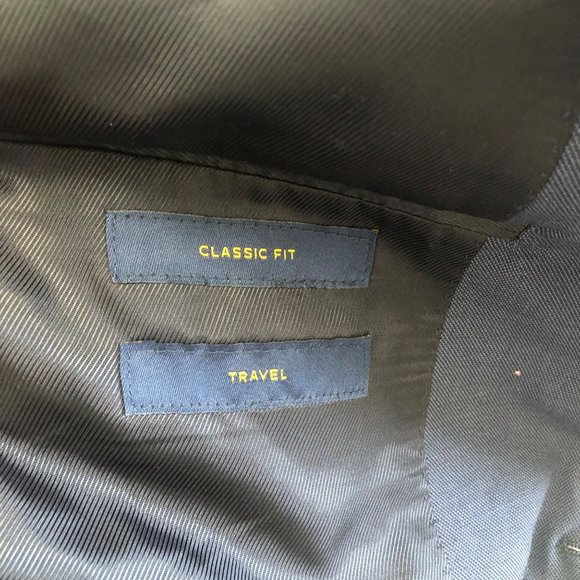 Stafford mens suit separates classic fit travel blazer jacket blue 40R - Picture 4 of 5